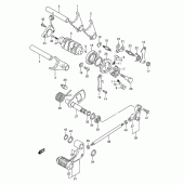 Схема узла: Копирный вал & Вилки & Вал переключения для Suzuki LS650 Boulevard S40