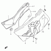 Схема вузла: Бічні панелі (Model m) для Suzuki DR650 DR650RSE