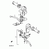 Схема узла: Пульт управления рулевой (Model k/l) для Suzuki GSX-R750