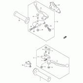 Схема узла: Ручки руля для Suzuki GSX600 Katana