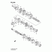Схема вузла: Трансмісія (Model k6/k7/k8/k9) для Suzuki VL1500 Intruder C1500/Boulevard C90