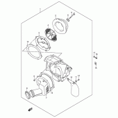 Схема узла: Воздушный фильтр для Suzuki RM-Z450