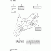 Схема узла: Информационные наклейки (Dl1000Al5 E33) для Suzuki DL1000 V-Strom