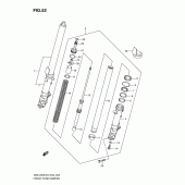 Схема вузла: Передня вилка для Suzuki GSX1250