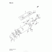 Схема узла: Выхлопная система для Suzuki AN400 Burgman (EU analogue of SkyWave)