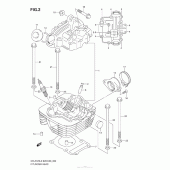 Схема вузла: Головка циліндра для Suzuki DR-Z125 DR-Z125L