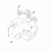 Схема вузла: Кронштейн переднього обтічника Suzuki GSX1300 Hayabusa