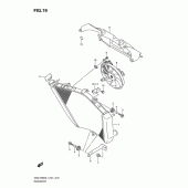 Схема узла: Радиатор (Gsx-r600l1 e24) для Suzuki GSX-R600