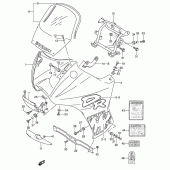 Схема вузла: Cowling - label (Model n) для Suzuki DR650 DR650RSE