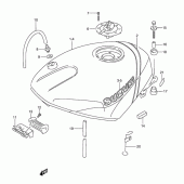 Схема вузла: Паливний бак (Model n) для Suzuki RGV250