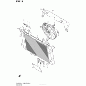 Схема узла: Радиатор для Suzuki DL650 V-Strom