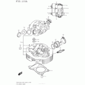 Схема вузла: Головка циліндра для Suzuki TU250