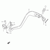 Схема вузла: Заднє гальмо для Suzuki TS125