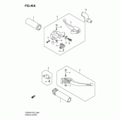 Схема вузла: Ручки керма (Model k7/k8/k9) для Suzuki VZ800 Intruder M800/Boulevard M50