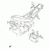 Схема узла: Рама (Model k3) для Suzuki GS500