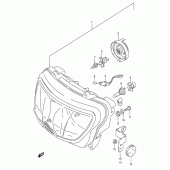 Схема вузла: Фара (E4, E18, E22, E25, E34, E39) для Suzuki GSX-R600