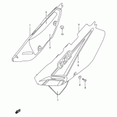 Схема вузла: Бічні панелі (Model y) для Suzuki DR650 DR650SE