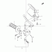 Схема вузла: Ліва ручка керма для Suzuki DR250