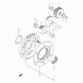 Схема вузла: Привід стартера для Suzuki DR650 DR650RE