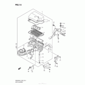 Схема вузла: Повітряний фільтр для Suzuki AN400 Burgman (EU analogue of SkyWave)