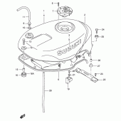 Схема узла: Топливный бак (Model n) для Suzuki GSX-R400