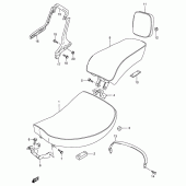 Схема вузла: Сидіння для Suzuki VS800 Intruder 800