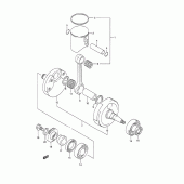 Схема вузла: Колінчастий вал & Поршень (Model n) для Suzuki RM250