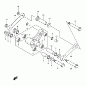 Схема вузла: Важіль прогресії (Model k2/k3) для Suzuki RM250