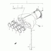 Схема вузла: Повітряний фільтр Suzuki GSX600 Katana