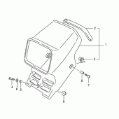 Схема вузла: Накладка фари (Model r p9) для Suzuki TS125