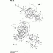 Схема узла: Заднее колесо для Suzuki LS650 Boulevard S40
