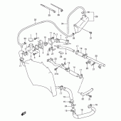 Схема вузла: Патрубок системи охолодження для Suzuki RF600