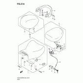 Схема вузла: Сидіння (Model k9) для Suzuki GSX1300 Hayabusa