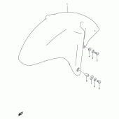 Схема вузла: Переднє крило (Model t/v) для Suzuki GSX-R750
