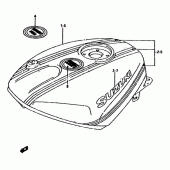 Схема вузла: Паливний бак для Suzuki RGV250