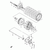 Схема узла: Сцепление для Suzuki GS500