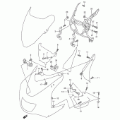 Схема вузла: Кріплення обтічників для Suzuki RF900