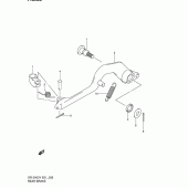 Схема вузла: Заднє гальмо (With out e24) для Suzuki DR-Z400 DR-Z400E