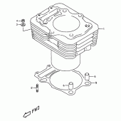 Схема вузла: Циліндр для Suzuki DR350