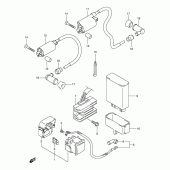 Схема вузла: Електроустаткування для Suzuki VL250 Intruder LC