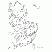 Схема узла: Передний обтекатель (Model n) для Suzuki GSX600 Katana