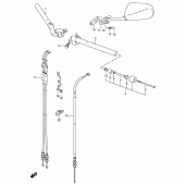 Схема вузла: Кермо & Тросики (With cowling) для Suzuki SV650