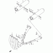 Схема вузла: Вихлопна система (Model k2/k3) для Suzuki GSX1300 Hayabusa