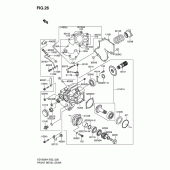 Схема вузла: Переднє конічне зубчасте колесо Suzuki VZ1600 Marauder M1600