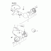 Схема вузла: Поворотники (Model s) для Suzuki VS1400 Intruder 1400
