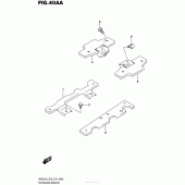Схема вузла: Кронштейни панелі для ніг для Suzuki AN650 Burgman (EU analogue of SkyWave)