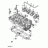 Схема вузла: Головка циліндра (Model) для Suzuki GSX-R750