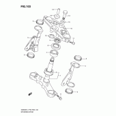 Схема вузла: Рульова траверса (Gs500h p28) для Suzuki GS500