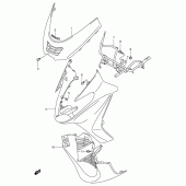 Схема вузла: Передній обтічник (Model k1) для Suzuki AN400 Burgman (EU analogue of SkyWave)