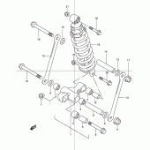 Схема вузла: Важіль прогресії для Suzuki GSF600 Bandit